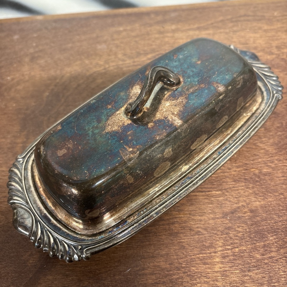 Vintage Silver Plated Butter Dish